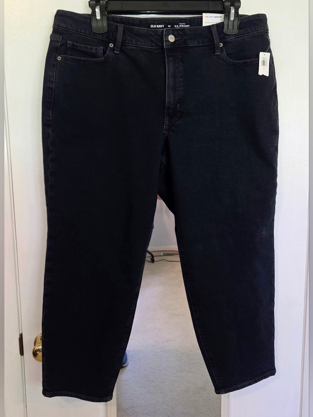 Old Navy Women's O.G. Straight High Rise Jeans Size 20 Dark Wash